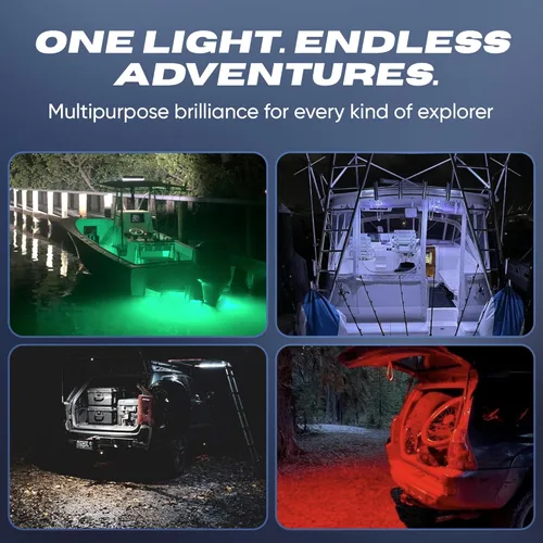 Vista 6 de Black Oak Luces LED marinas LED para barco, luces de acento marino, luces de pesca, luces de cortesía, luces de cubierta, luces blancas regulables