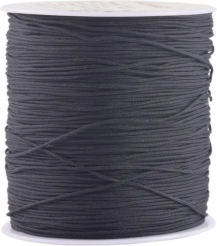 Vista 140 de KONMAY 1 rollo de cuerda de nailon de 150 yardas, trenzado de 0.016 in de nailon Shamballa Macramé/cordón de cuentas, cordón de nudo chino, cuerda