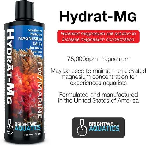 Vista 2 de Brightwell Aquatics Hydrat-MG - Solución de sal de magnesio hidratada para uso en acuarios marinos