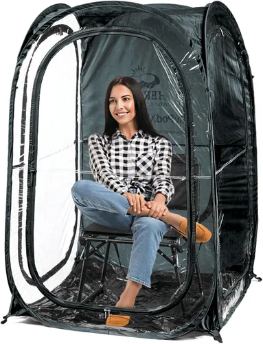 WeatherPod® Pop-Up Sports Tent 1-2 Person – Instant Setup MyPod™ Original Shark Tank All-Weather Pod Shelter for Outdoor Sports, Rain, Wind & Cold