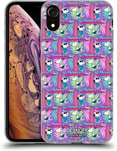 Vista 177 de Head Case Designs Funda de gel suave con licencia oficial de Peanuts Tropical Surf Snoopy Aloha Disco compatible con Apple iPhone 13 Mini