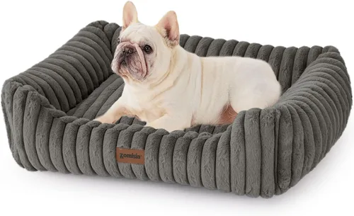 Vista 11 de ZOMISIA Camas pequeñas para perros pequeños, camas lavables para gatos de interior, cama ortopédica rectangular para cachorros con funda extraíble