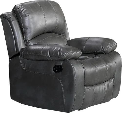Vista 6 de Betsy Furniture 8018 - Juego de sillón reclinable de cuero reconstituido, para sala, sofá reclinable, sofá de dos piezas y sillón de cuero