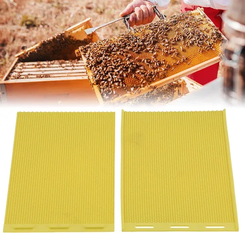 Vista 6 de 2 hojas de velas de cera de abejas, kit de fabricación de velas de bricolaje con estampado de cera de abeja, hoja de prensa de cera de abeja