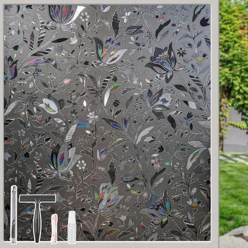 Vista 9 de NINETREX Película de Privacidad para Ventanas Película para Ventanas de Vidrio Emplomado Película Adherente Decorativa 3D, Película Adherente