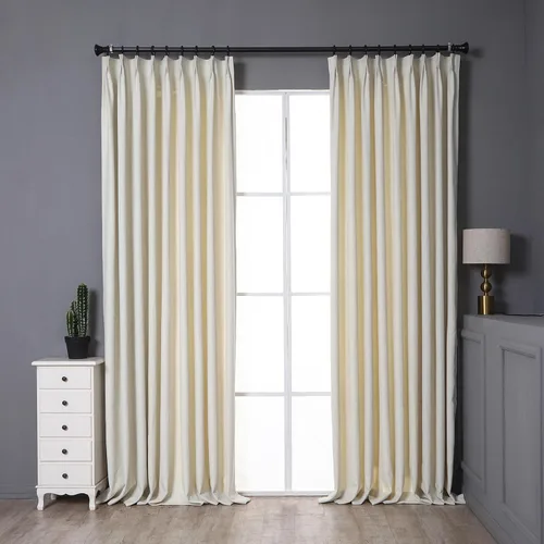 Pinch - Cortina plisada de felpilla de 34 pulgadas de ancho x 84 pulgadas de largo, para sala de estar, dormitorio, puerta corrediza y baño (1