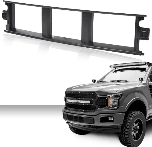 Vista 10 de G-PLUS Rejilla de inserción de panel de remate de billete horizontal inferior para parachoques delantero, compatible con Ford F150 2009 2010 2011
