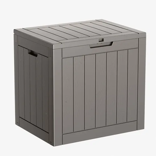 Vista 26 de Caja de resina de 30 galones para terraza, caja de almacenamiento para patio al aire libre con cierre para muebles, herramientas de jardín