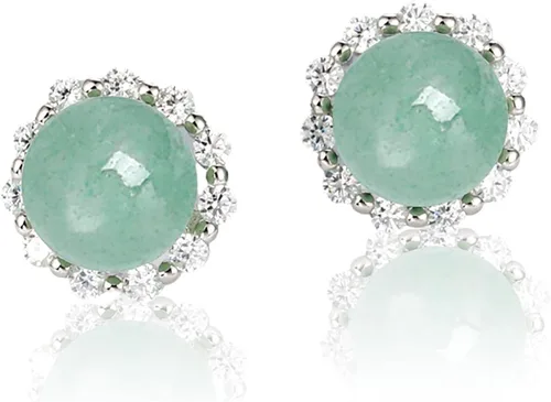 Vista 51 de Jade Earrings Studs,Green Jade Earrings for Women,925 Sterling Silver Earrings Studs for Sensitive Ears,Handmade Jade Earrings for Birthday