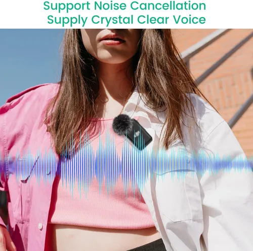 Vista 3 de Paquete de 4 protectores de viento para transmisores DJI MIC (TX), funda de micrófono de solapa inalámbrica, filtro de pop peludo