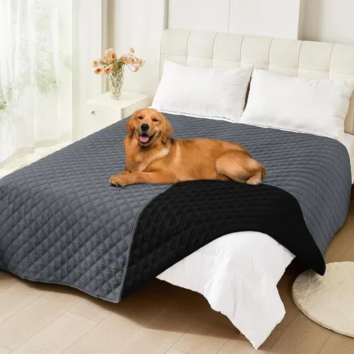 Vista 158 de Smiry Funda impermeable para cama de mascota, suave y lavable, para cama, sofá, reversible, perros pequeños, medianos, grandes, gatos, diseño