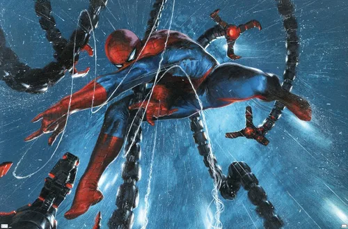 Vista 12 de Trends International Marvel Comics-Spider-Man, Doctor Octopus-Rain Cover Póster de pared, 14.725 x 22.375 pulgadas, versión enmarcada de madera