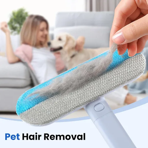 Vista 2 de Paquete de 2 herramientas de eliminación de pelo de mascotas, removedor de pelo de perros y gatos 4 en 1 para muebles, cepillo removedor de pelo