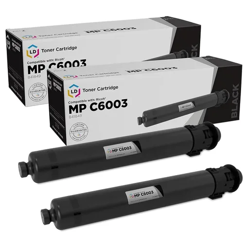 LD - Cartucho de tóner compatible con Ricoh 841849 MP C6003 (negro, 2 unidades)