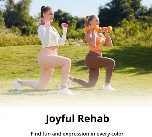 Vista 7 de Portzon - Juego de 2 mancuernas de neopreno, pesas para mano, antideslizantes, no ruedan