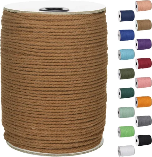 Vista 19 de NOANTA - Cuerda de macramé color verde aguacate, 2 mm x 220 yardas, cuerda de algodón colorido para colgar en la pared, ganchos de plantas