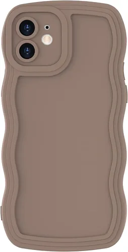 Vista 40 de Anuck Funda para iPhone 11 Case Wave, diseño de marco ondulado para mujeres y niñas, linda funda de teléfono estética ondulada de color sólido, TPU