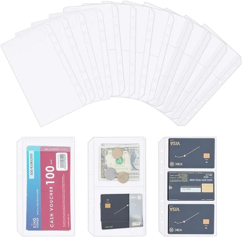 Vista 18 de 48 + 2 carpetas de bolsillo multicolor A4 de 3 anillos con bolsillos, bolsa con cremallera a granel, carpeta de 3 anillos para organizador