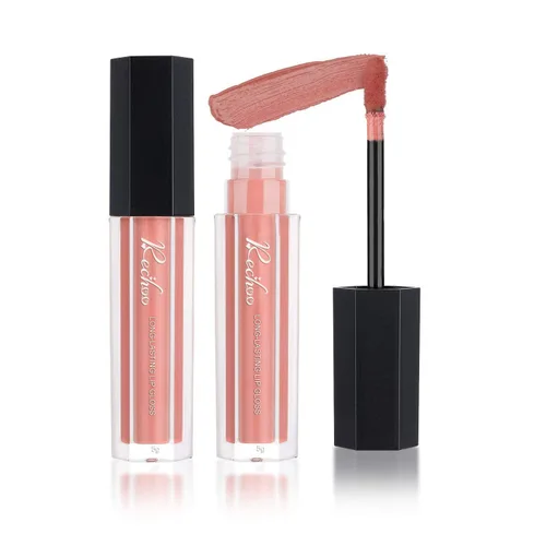 Vista 6 de Juego de lápiz labial líquido mate, 6 piezas Superstay Mate Ink impermeable, brillo de labios, juego de maquillaje (tinta mate nude)