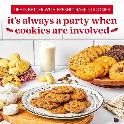 Vista 5 de David's Cookies 2lbs Assorted Flavors Fresh Baked Cookies - Handmade and Gourmet Cookies - Delectable and Made with Premium Ingredients - Cookie