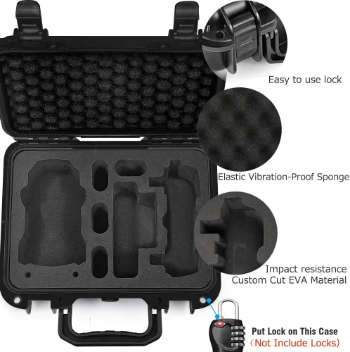Vista 3 de LEKUFEE Funda rígida impermeable portátil compatible con DJI Mavic Mini SE o DJI Mavic Mini 1 y más accesorios Mavic Mini【Solo funda, no es
