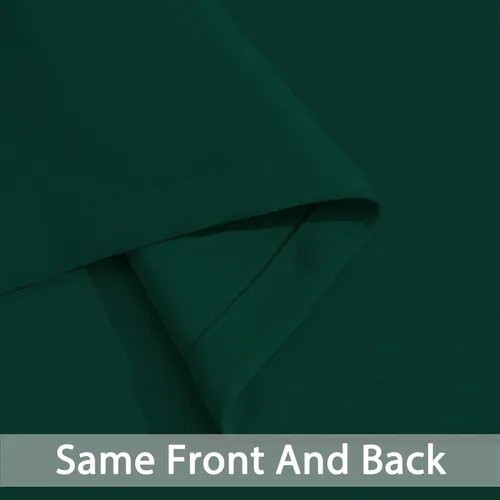 Vista 7 de Yakamok - Cortinas opacas verde oscuro para dormitorio, cortinas con ojales para oscurecer la habitación, con aislamiento térmico, cortinas opacas