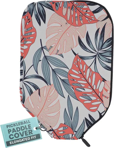 Vista 40 de Palms-O-Aces Pickleball Paddle Cover Canvas Padded Pickleball Paddles Sleeve with Zipper Lightweight Protective Paddle Case for Standard Paddles