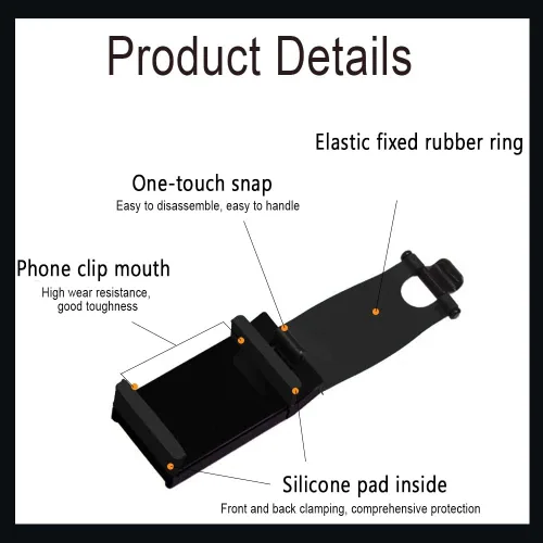 Vista 3 de HAOBO Soporte para Teléfono de Coche - Soporte Ajustable para Coche, Soporte de Teléfono para Volante, Soporte Universal para Teléfono Móvil