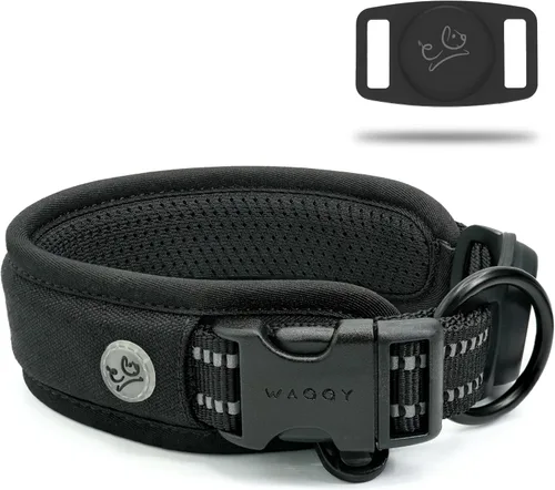 Vista 2 de Aitag - Collar para perro de alta calidad, soporte para collar de perro, acolchado de malla de aire reflectante, collar de perro de liberación