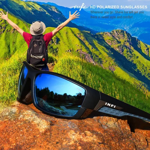 Vista 6 de INFI Gafas de sol polarizadas de pesca para hombres y mujeres, gafas de sol deportivas con protección UV