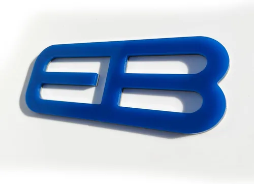 Vista 4 de Emblema EB trasero personalizado de 1 pieza compatible con Mustang Eco Ecoboost insignia logotipo (azul oscuro)