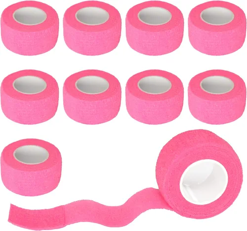 Vista 23 de Paquete de 9 vendajes autoadhesivos de 1 pulgada x 5 yardas para tobillos, muñecas, dedos, deportes, cinta veterinaria cohesiva transpirable
