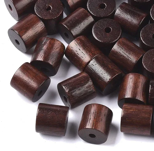Vista 22 de Cheriswelry 50 cuentas redondas de madera sin terminar de 0.79 a 0.78 pulgadas, color blanco antiguo, agujero grande, de madera natural, cuentas