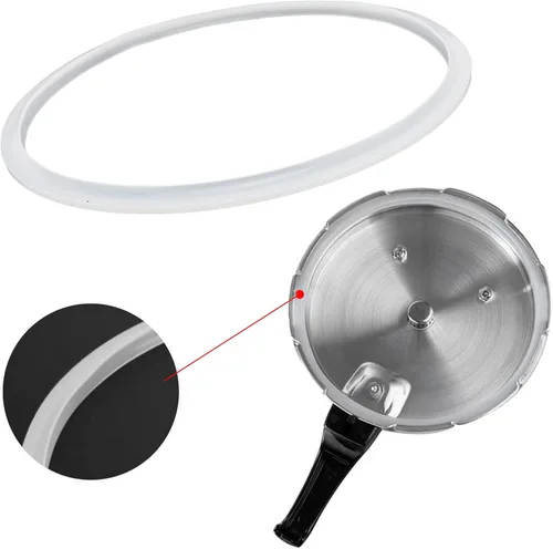 Vista 6 de Anillo de sellado de olla a presión de silicona, junta de repuesto de 12.6 in, material de grado alimenticio para ollas a presión de aleación