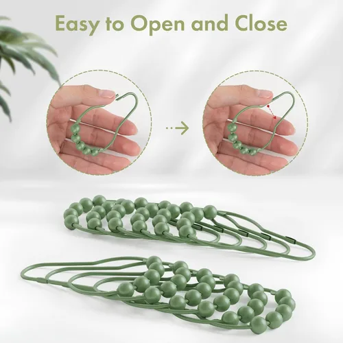 Vista 82 de Amazer - Juego de 12 ganchos decorativos para cortina de ducha de acero inoxidable para barras de cortinas de baño, blanco acrílico