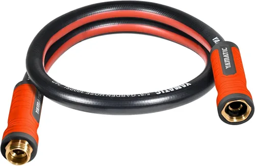 Vista 10 de YAMATIC Manguera de jardín corta de hembra a hembra de 5/8 pulgadas x 3 pies, manguera guía resistente de doble uso 2 en 1 con conector de latón