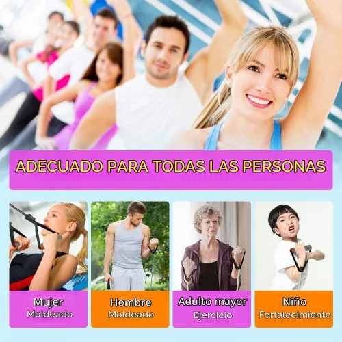 Vista 6 de Bandas de resistencia individuales, bandas de entrenamiento con asas y bandas de ejercicio con anclaje de puerta, adecuadas para entrenamiento