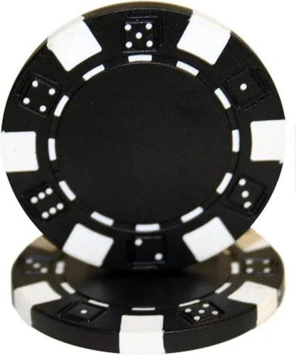 Brybelly 50 fichas de póquer de cerámica compuesta, rayas, 2.5 onzas
