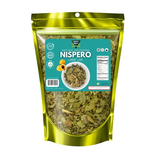 GREEN ROYALTY Te Herbal Hojas De Nispero Té de hierbas de 4 onzas (té de hojas de níspero) Bolsa resellable hecha a mano por Nature100% té fresco