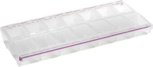 Vista 6 de Craft Mates - Caja de organizador grande con cerradura (púrpura)