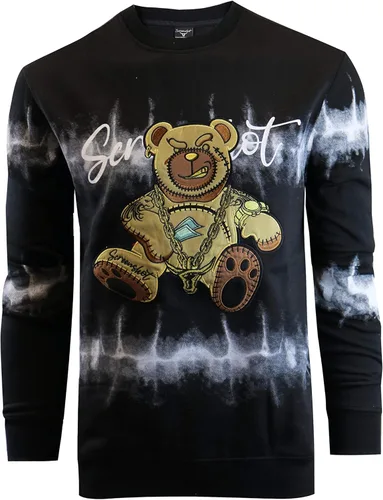 Vista 2 de Screenshot - Sudadera de forro polar con cuello redondo para hombre, estilo urbano de hip hop, sin botones