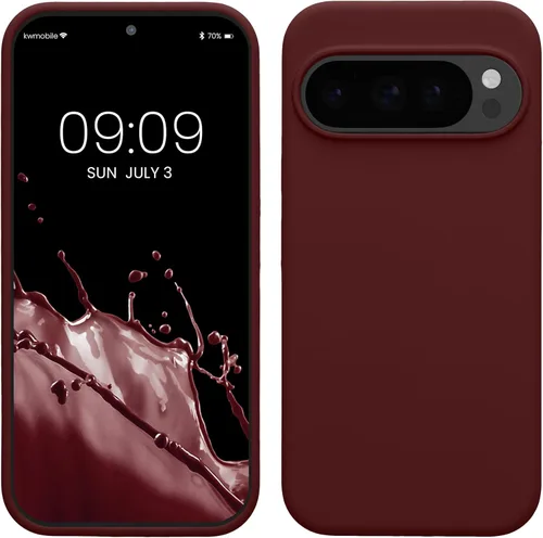 Vista 679 de kwmobile Funda Compatible con Google Pixel 6 Pro - Funda de teléfono de silicona TPU con acabado suave - Azul Arrecife