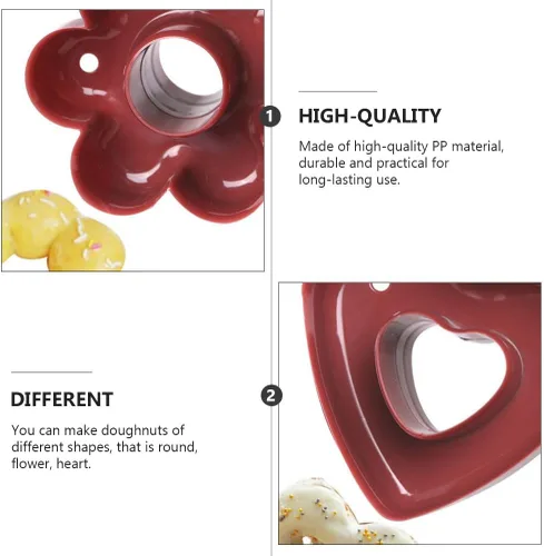 Vista 3 de Abaodam Molde para hornear muffins, dona, molde para muffins, flor, muffins, galletas, herramienta para hornear, dona, fondant, dona, bandeja