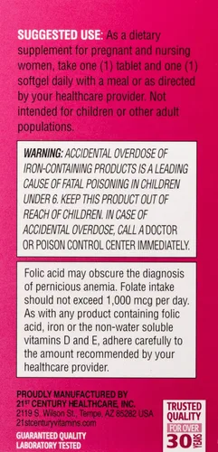 Vista 3 de Kit de multivitamínico + DHA de 60 tabletas y 60 cápsulas blandas de prenatal