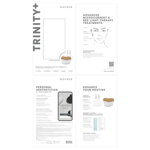 Vista 2 de NuFACE Trinity+ Dispositivo Facial de Microcorriente, Reductor de Arrugas + Accesorio Efectivo para Labios y Ojos - Dispositivo Facial Tonificante