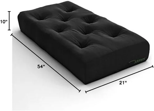 Vista 48 de Nirvana Futons Colchón de futón extra grueso de alta calidad de 10 pulgadas, sarga caqui, fabricado en Estados Unidos