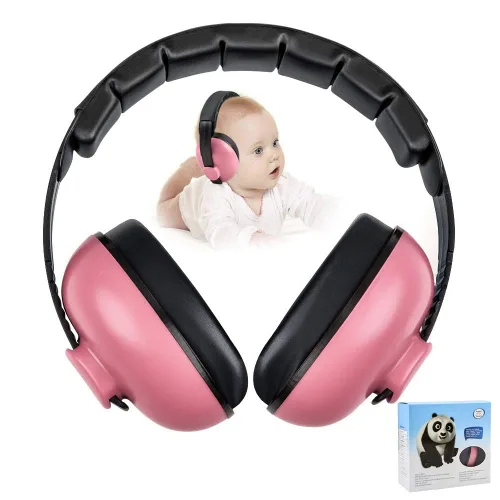 Vista 4 de Auriculares con cancelación de ruido para niños, orejeras de protección auditiva para bebés de 0 a 3 años, niños pequeños, bebés (azul)