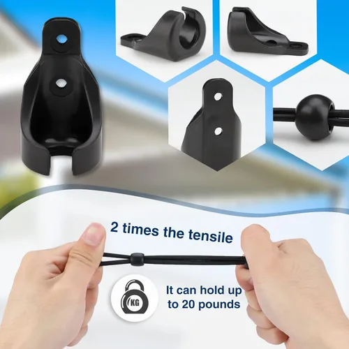 Vista 5 de Piezas de repuesto elásticas y receptores, amarres de sombra, resistencia a la intemperie, para persianas enrollables Coolaroo, persiana exterior
