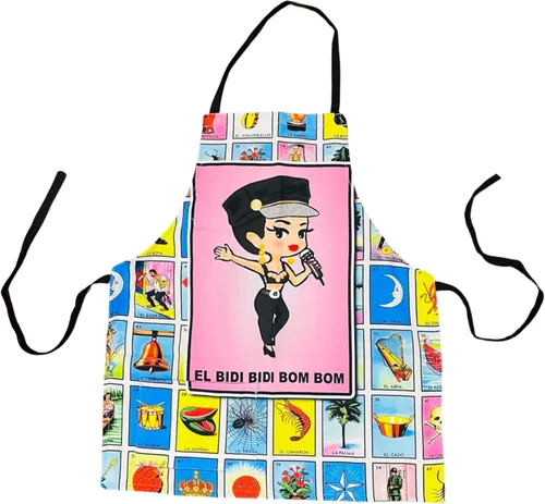 Vista 2 de Leos Imports Loteria Card - Delantal de bingo mexicano con bolsillos
