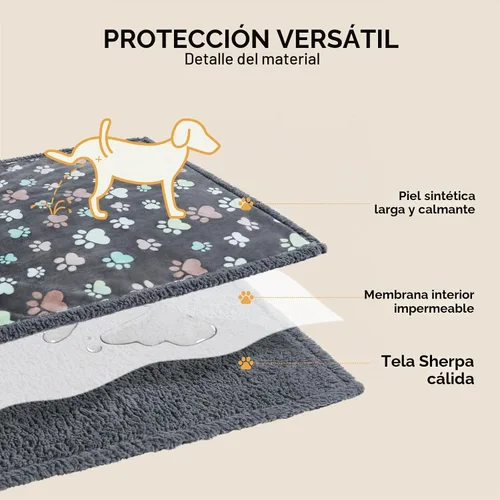 Vista 4 de Luciphia Mantas impermeables para mascotas para sofá o cama, a prueba de orina líquida, lavable, suave, esponjosa, manta reversible para perros